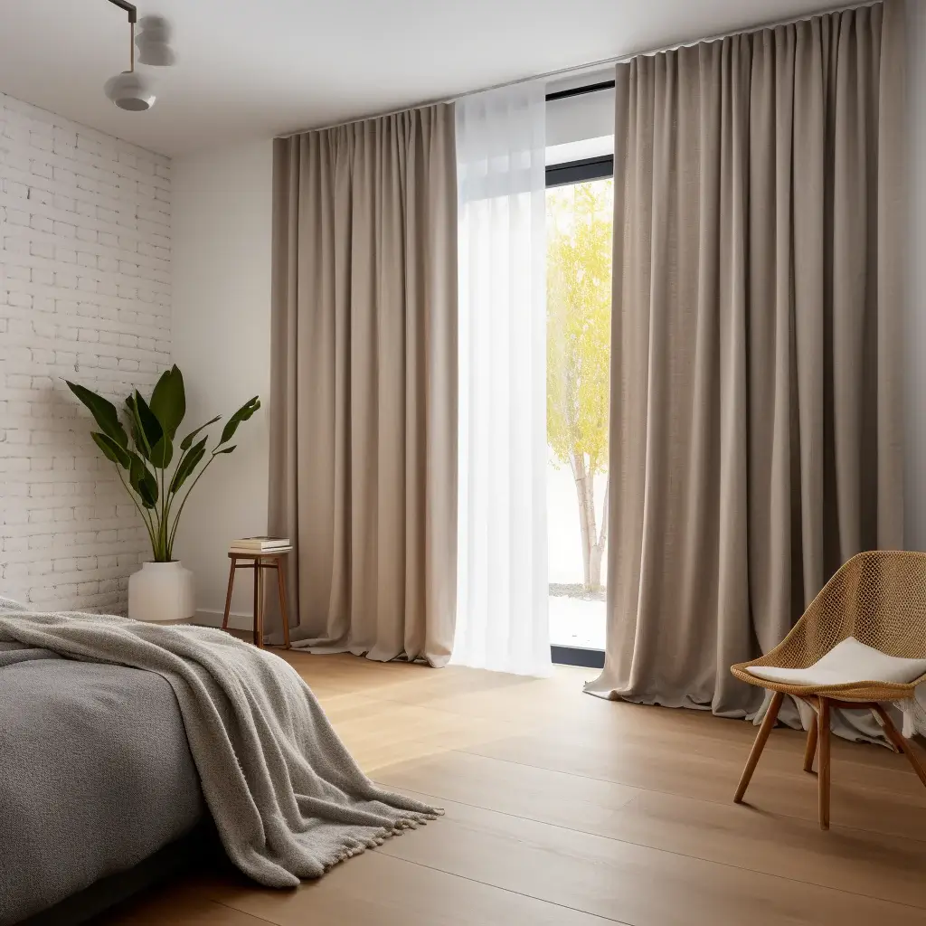 modern bedroom curtains